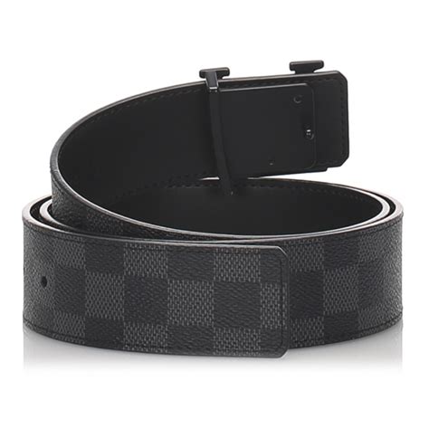 louis vuitton belt initiales damier graphite black grey|louis vuitton damier ebene belt.